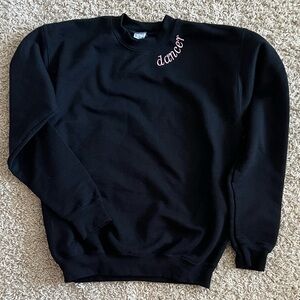 Black Sweatshirt embroidered with “dancer”